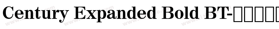 Century Expanded Bold BT字体转换